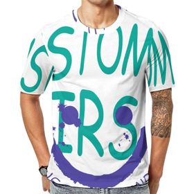 AILLOSA TH-119 Baskılı Desenli Kısa Kollu Unisex T-shirt