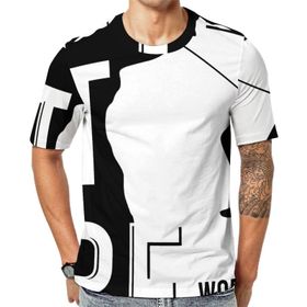 AILLOSA TH-127 Baskılı Desenli Kısa Kollu Unisex T-shirt
