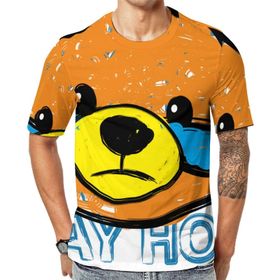 AILLOSA TH-129 Baskılı Desenli Kısa Kollu Unisex T-shirt