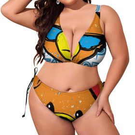 AILLOSA TH-129 Dolgulu İki Parça Büyük Beden Kadın Bikini Seti