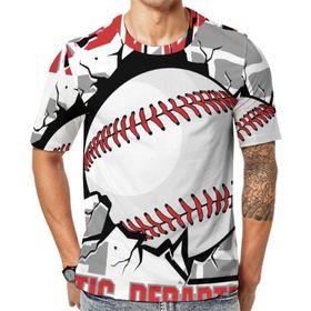 AILLOSA TH-133 3D Baskılı Desenli Kısa Kollu Erkek T-shirt