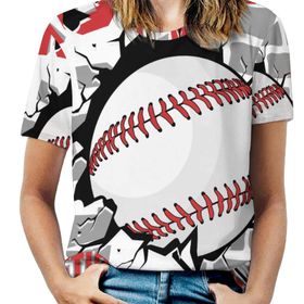 AILLOSA TH-133 Tamamı Baskılı Kısa Kollu Yuvarlak Yaka Kadın T-shirt