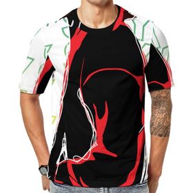 AILLOSA TH-134 Baskılı Desenli Kısa Kollu Unisex T-shirt