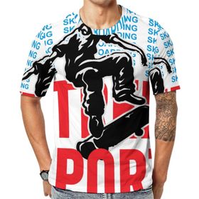AILLOSA TH-136 Baskılı Desenli Kısa Kollu Unisex T-shirt