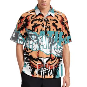 AILLOSA TH-139 Aloha Hawaii 3D Desen Kısa Kollu Erkek Gömlek