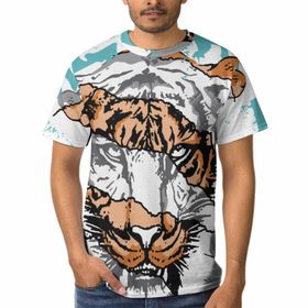 AILLOSA TH-140 3D Baskılı Desenli Kısa Kollu Erkek T-shirt