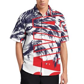 AILLOSA TH-143 Aloha Hawaii 3D Desen Kısa Kollu Erkek Gömlek