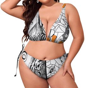 AILLOSA TH-143 Dolgulu İki Parça Büyük Beden Kadın Bikini Seti