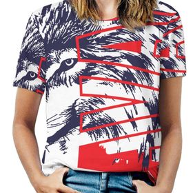 AILLOSA TH-143 Tamamı Baskılı Kısa Kollu Yuvarlak Yaka Kadın T-shirt