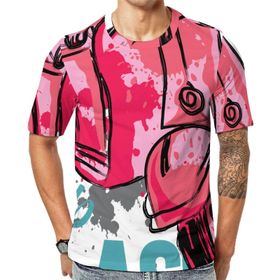 AILLOSA TH-147 Baskılı Desenli Kısa Kollu Unisex T-shirt