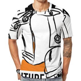 AILLOSA TH-148 Baskılı Desenli Kısa Kollu Unisex T-shirt