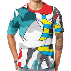 AILLOSA TH-150 3D Baskılı Desenli Kısa Kollu Erkek T-shirt