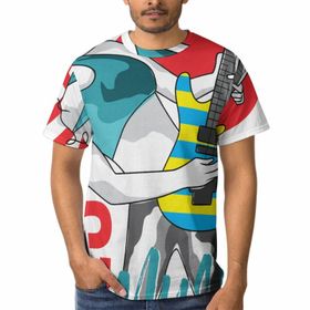 AILLOSA TH-150 3D Baskılı Desenli Kısa Kollu Erkek T-shirt