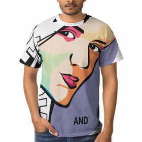 AILLOSA TH-151 3D Baskılı Desenli Kısa Kollu Erkek T-shirt