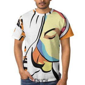 AILLOSA TH-152 3D Baskılı Desenli Kısa Kollu Erkek T-shirt