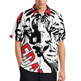 AILLOSA TH-153 Aloha Hawaii 3D Desen Kısa Kollu Erkek Gömlek
