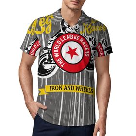 AILLOSA TH-156 3D Baskılı Desen Kısa Kollu Polo Yaka Erkek T-shirt