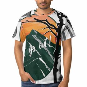 AILLOSA TH-158 3D Baskılı Desenli Kısa Kollu Erkek T-shirt