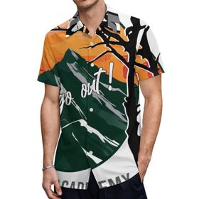 AILLOSA TH-158 Aloha Hawaii 3D Desen Kısa Kollu Erkek Gömlek