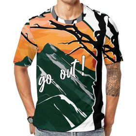 AILLOSA TH-158 Baskılı Desenli Kısa Kollu Unisex T-shirt