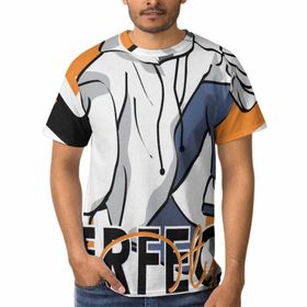 AILLOSA TH-159 3D Baskılı Desenli Kısa Kollu Erkek T-shirt