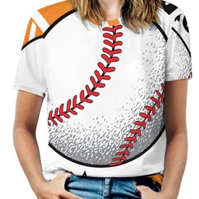 AILLOSA TH-160 Tamamı Baskılı Kısa Kollu Yuvarlak Yaka Kadın T-shirt