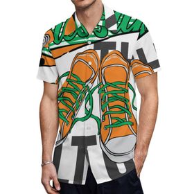 AILLOSA TH-163 Aloha Hawaii 3D Desen Kısa Kollu Erkek Gömlek