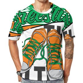 AILLOSA TH-163 Baskılı Desenli Kısa Kollu Unisex T-shirt