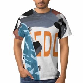 AILLOSA TH-164 3D Baskılı Desenli Kısa Kollu Erkek T-shirt