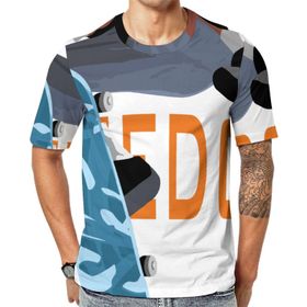 AILLOSA TH-164 Baskılı Desenli Kısa Kollu Unisex T-shirt