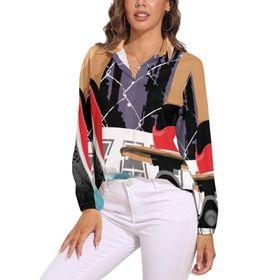 AILLOSA TH-166 V Yaka Kadın Bluz