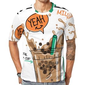 AILLOSA TH-171 Baskılı Desenli Kısa Kollu Unisex T-shirt