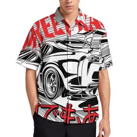 AILLOSA TH-174 Aloha Hawaii 3D Desen Kısa Kollu Erkek Gömlek