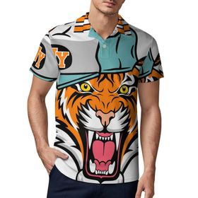 AILLOSA TH-176 3D Baskılı Desen Kısa Kollu Polo Yaka Erkek T-shirt
