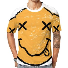 AILLOSA TH-177 3D Baskılı Desenli Kısa Kollu Erkek T-shirt