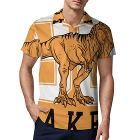 AILLOSA TH-179 3D Baskılı Desen Kısa Kollu Polo Yaka Erkek T-shirt