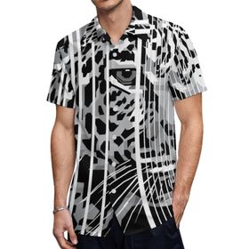 AILLOSA TH-180 Aloha Hawaii 3D Desen Kısa Kollu Erkek Gömlek
