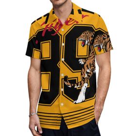 AILLOSA TH-181 Aloha Hawaii 3D Desen Kısa Kollu Erkek Gömlek