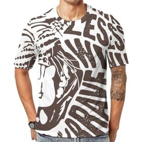 AILLOSA TH-182 Baskılı Desenli Kısa Kollu Unisex T-shirt