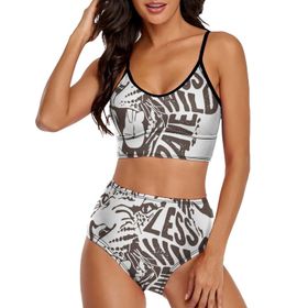 AILLOSA TH-182 Geniş Omuz Askılı Üçgen Bikini Üstü Alçak Bel İki Parça Kadın Bikini Seti
