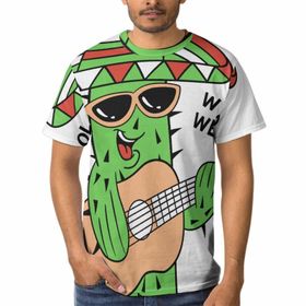 AILLOSA TH-185 3D Baskılı Desenli Kısa Kollu Erkek T-shirt