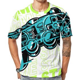 AILLOSA TH-186 Baskılı Desenli Kısa Kollu Unisex T-shirt