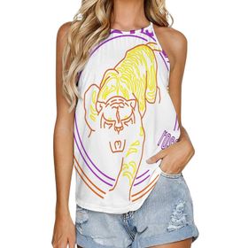 AILLOSA TH-190 Yuvarlak Yaka Kolsuz Kadın T-shirt