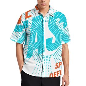 AILLOSA TH-192 Aloha Hawaii 3D Desen Kısa Kollu Erkek Gömlek
