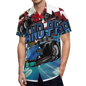 AILLOSA TH-193 Aloha Hawaii 3D Desen Kısa Kollu Erkek Gömlek