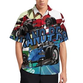 AILLOSA TH-193 Aloha Hawaii 3D Desen Kısa Kollu Erkek Gömlek