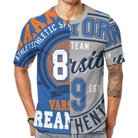 AILLOSA TH-201 Baskılı Desenli Kısa Kollu Unisex T-shirt