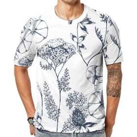AILLOSA TH-241 Baskılı Desenli Kısa Kollu Unisex T-shirt