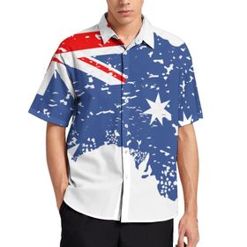 AILLOSA TH-267 Aloha Hawaii 3D Desen Kısa Kollu Erkek Gömlek