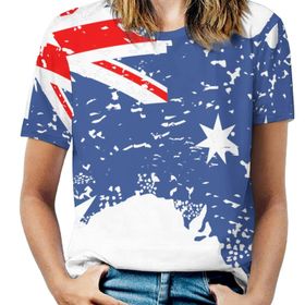 AILLOSA TH-267 Tamamı Baskılı Kısa Kollu Yuvarlak Yaka Kadın T-shirt